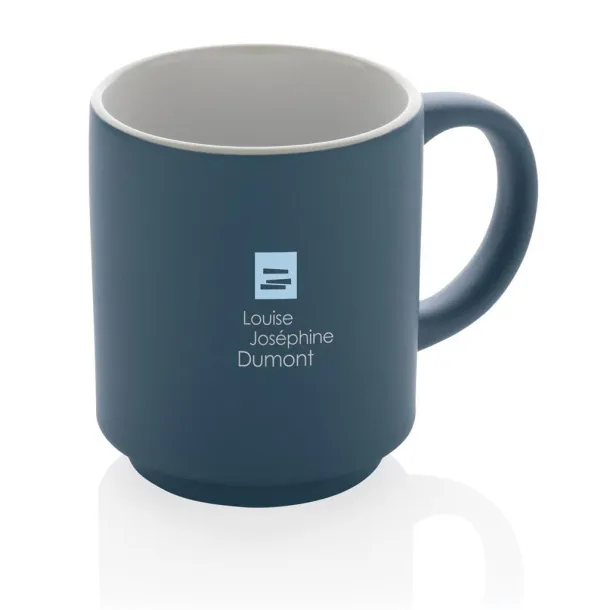  Ceramic stackable mug - XD Collection Plava