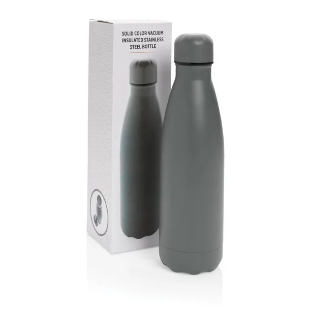  Solid color vacuum stainless steel bottle - XD Collection Grey 