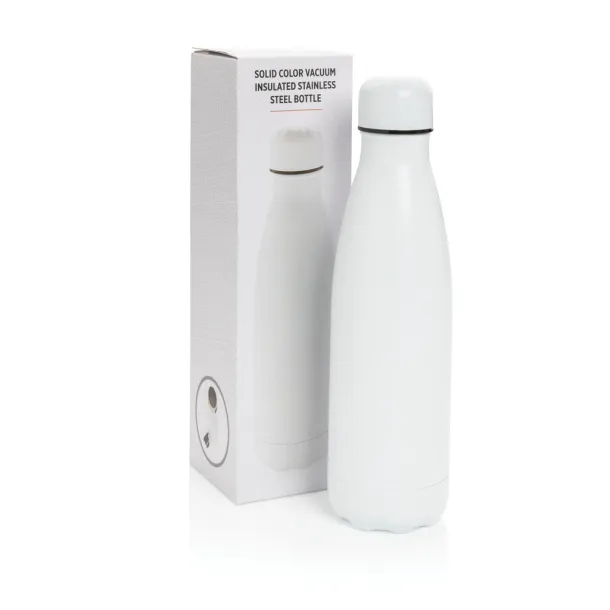  Solid color vacuum stainless steel bottle - XD Collection White 