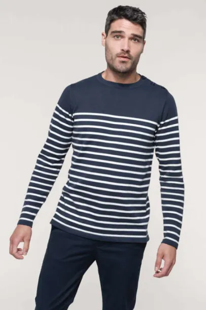  MEN'S SAILOR JUMPER - Kariban Navy White