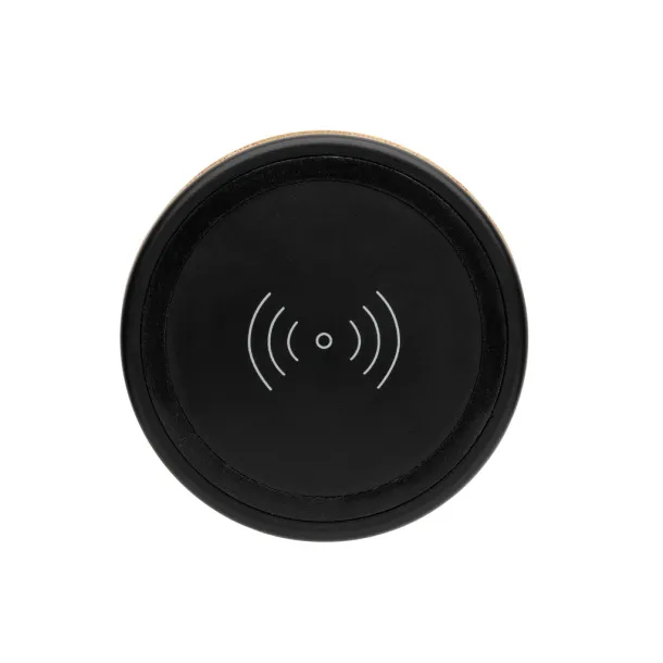  Bamboo wireless charger speaker - XD Collection Brown Black