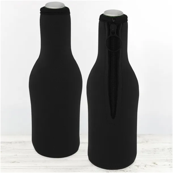 Fris recycled neoprene bottle sleeve holder Solid black