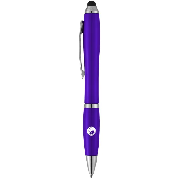 Nash stylus ballpoint pen with coloured grip - Unbranded Purple