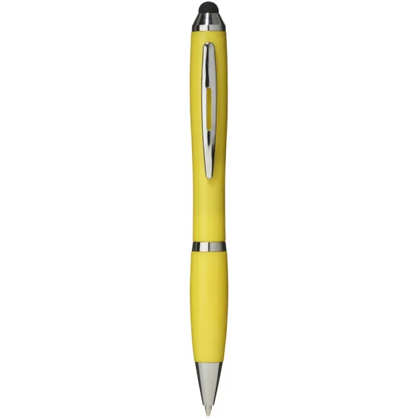 Nash stylus ballpoint pen with coloured grip - Unbranded Yellow