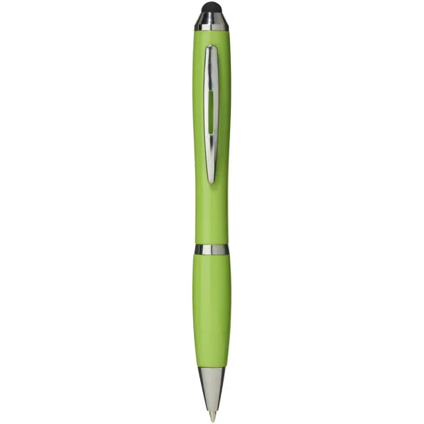 Nash stylus ballpoint pen with coloured grip - Unbranded Lime