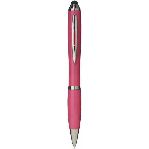 Nash stylus ballpoint pen with coloured grip - Unbranded Magenta