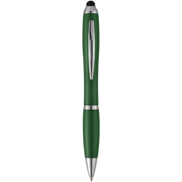 Nash stylus ballpoint pen with coloured grip - Unbranded Hunter green