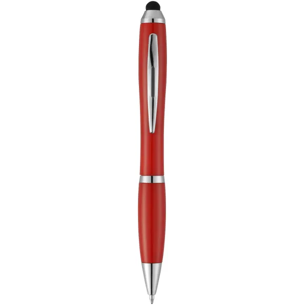 Nash stylus ballpoint pen with coloured grip - Unbranded Red