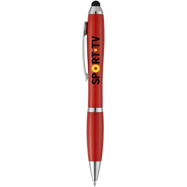 Nash stylus ballpoint pen with coloured grip - Unbranded Red