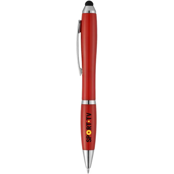 Nash stylus ballpoint pen with coloured grip - Unbranded Red