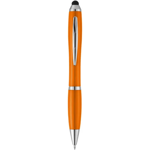 Nash stylus ballpoint pen with coloured grip - Unbranded Orange