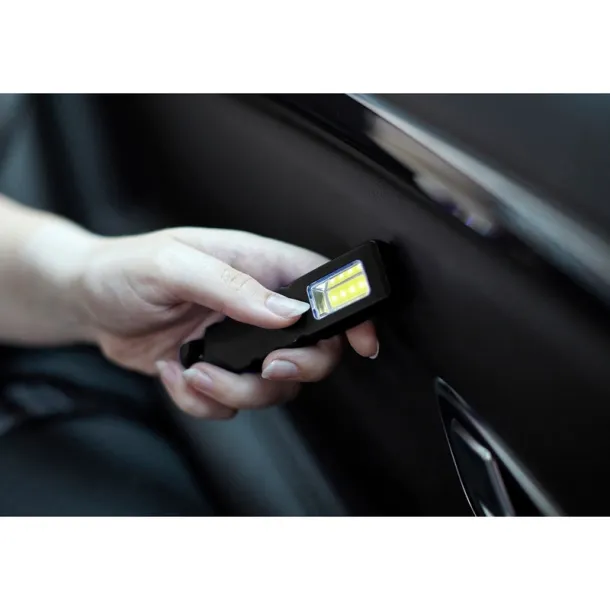  Emergency torch 4 COB LED, safety hammer, seat belt cutter Crna