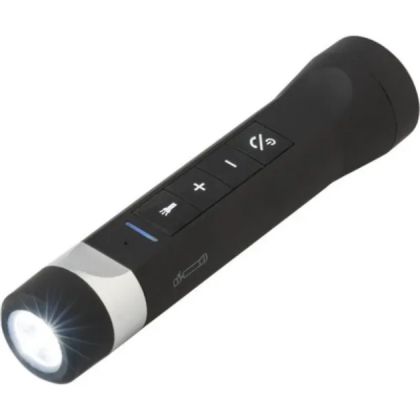  Multifunctional LED torch, wireless speaker, power bank black