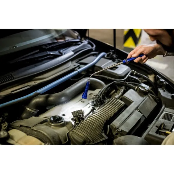  Telescopic COB torch Srebrna