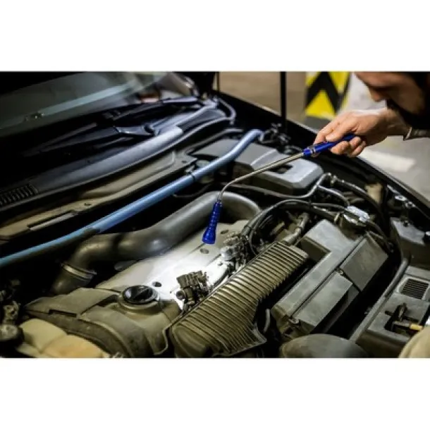  Telescopic COB torch Srebrna