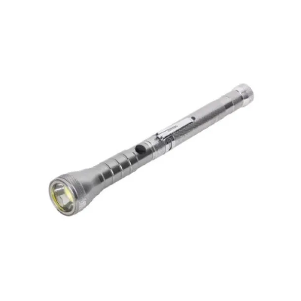  Telescopic COB torch Srebrna