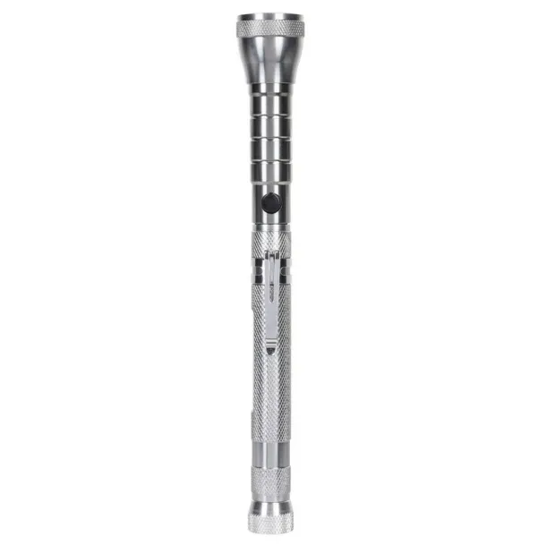  Telescopic COB torch Srebrna