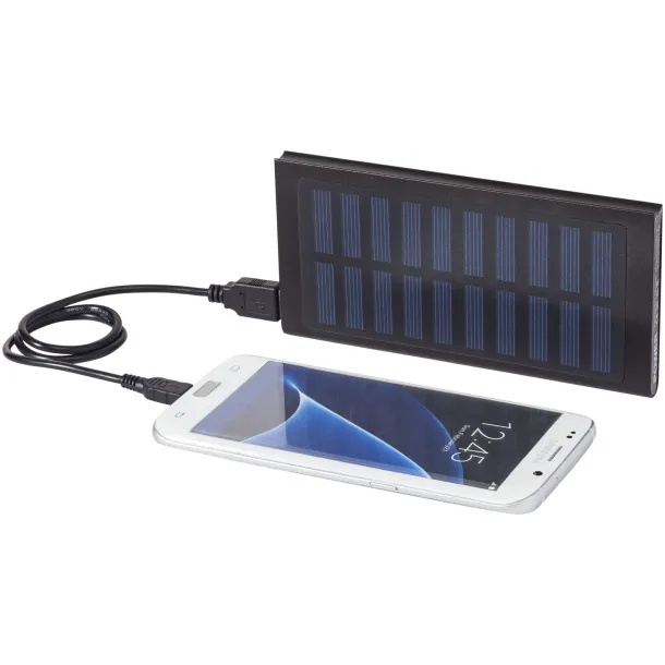 Stellar prijenosna baterija sa solarnim punjenjem, 8 000 mAh Crna
