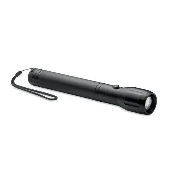 ENTO Large aluminium LED flashlight Black