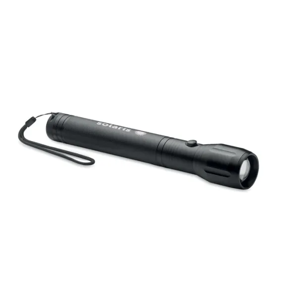 ENTO Large aluminium LED flashlight Black