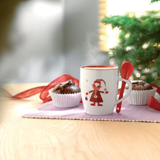 CLAUS Mug with spoon Multicolour