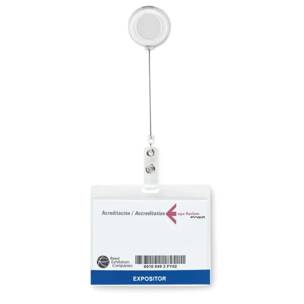 LADES Badge holder Transparent white