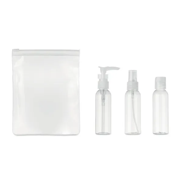 TRAVEL 3 putni set bočica Prozirno