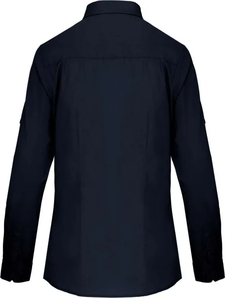  LADIES' LONG SLEEVED SAFARI SHIRT - Kariban Navy