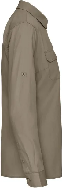  LADIES' LONG SLEEVED SAFARI SHIRT - Kariban Light Khaki
