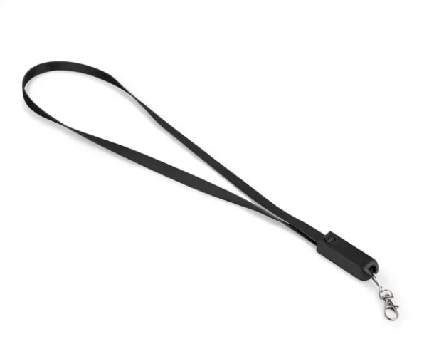 CONVEE Lanyard USB cable 3 in 1 Black