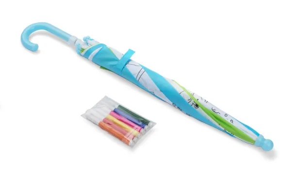 KIDDI Colouring umbrella 376 C (zielone bryty) 2915 C (niebieskie bryty) KIDDI Colouring umbrella 376 C (zielone bryty) 2915 C (niebieskie bryty)