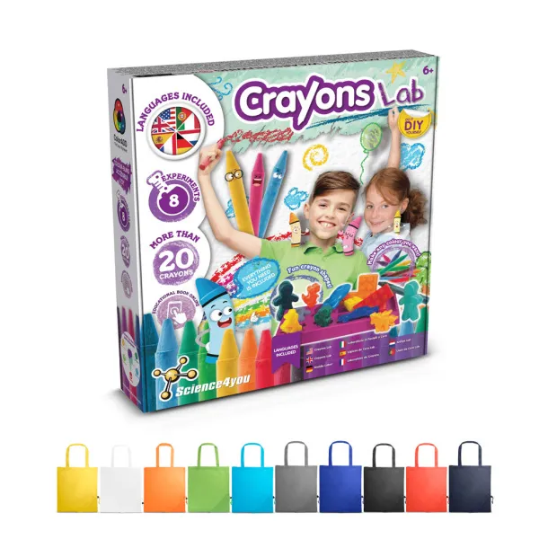 Crayon Factory Kit II Educational game supplied with a 190T folding gift bag