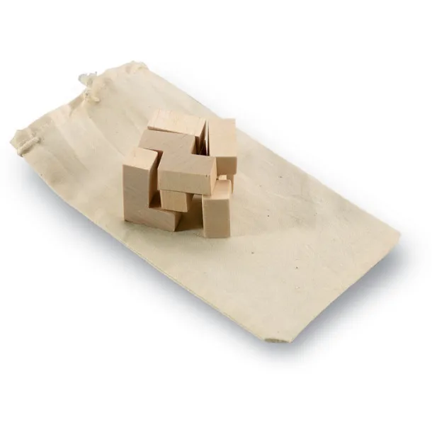 TRIKESNATS Wooden puzzle in cotton pouch Wood