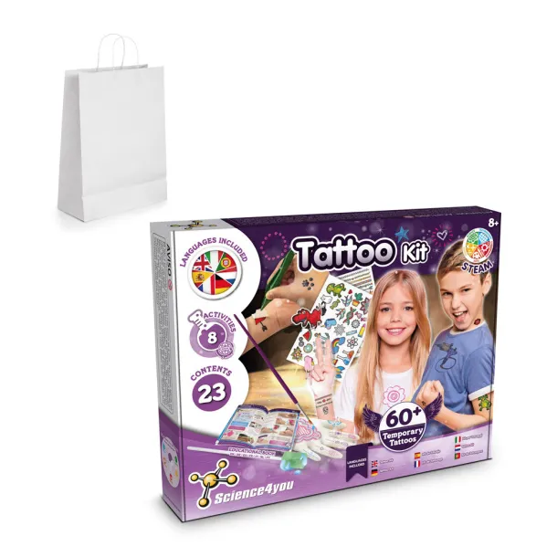 Tattoo Factory Kit II Educational game supplied with a kraft paper gift bag (100 g/m²)