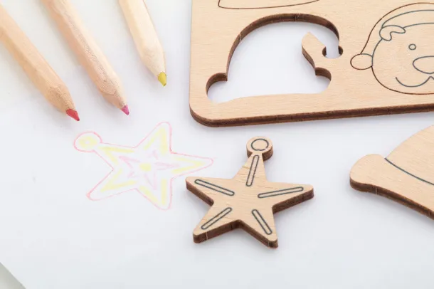 Ravya colouring Christmas shape matching game Natural