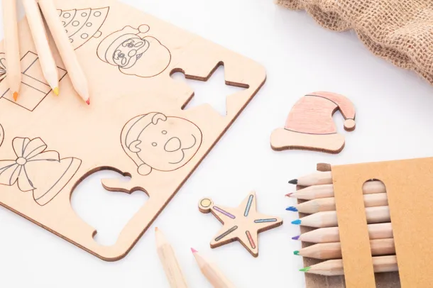 Ravya colouring Christmas shape matching game Natural