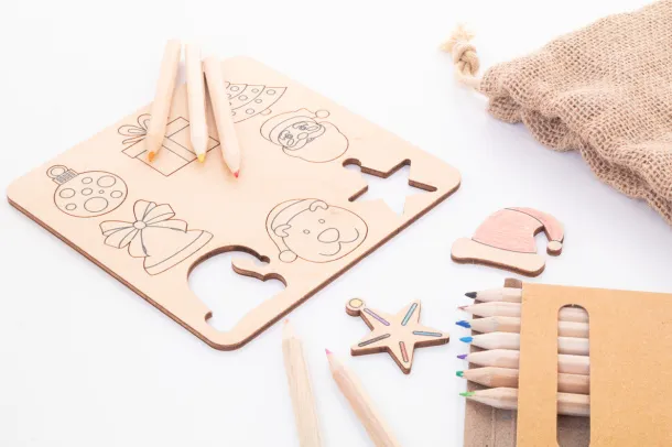 Ravya colouring Christmas shape matching game Natural