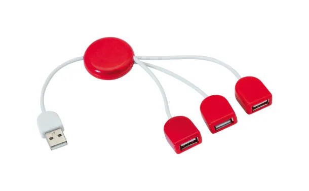 POD USB hub Crvena Bijela