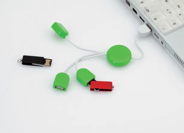 POD USB hub Lime green White