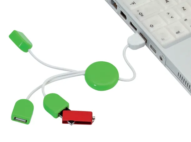 POD USB hub Lime green White