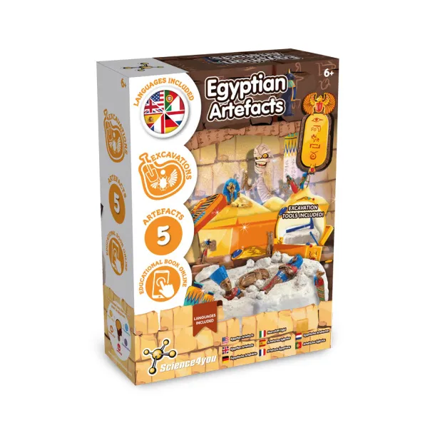 Ancient Egypt Excavation Kit III Edukativna igra isporučuje se s poklon vrećicom od kraft papira (115 g/m²) Prirodna