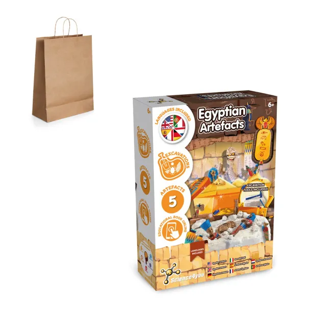 Ancient Egypt Excavation Kit III Edukativna igra isporučuje se s poklon vrećicom od kraft papira (115 g/m²)