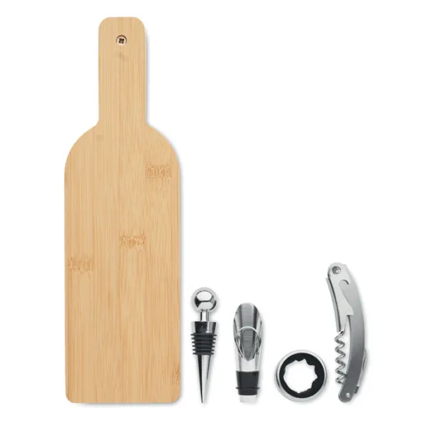 VINOVAULT SET Bottle shaped wine set Wood