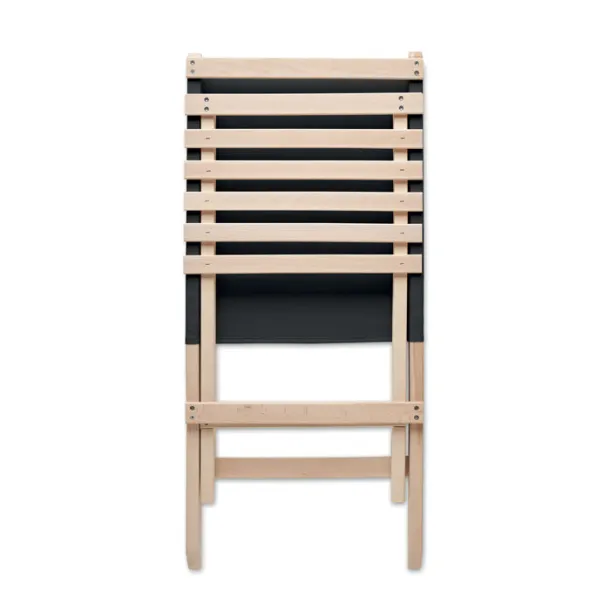 MARINERO Foldable wooden beach chair Black