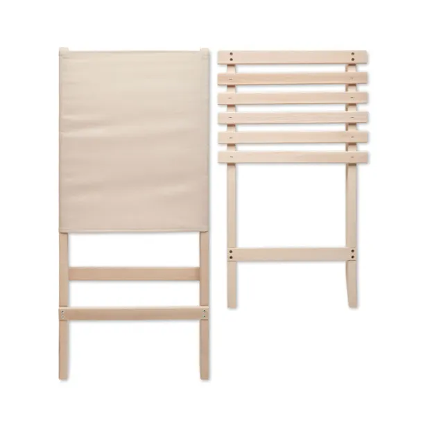 MARINERO Foldable wooden beach chair Beige