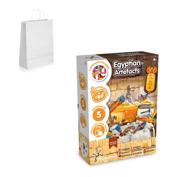 Ancient Egypt Excavation Kit II Edukativna igra isporučuje se s poklon vrećicom od kraft papira (90 g/m²)