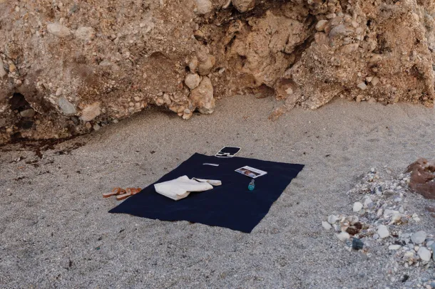  VINGA Volonne AWARE™ piknik deka od recikliranog platna - Vinga blue, off white 11-0606 TPG