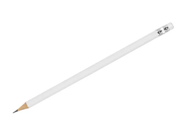 PIGMENT Wooden HB pencil with eraser White