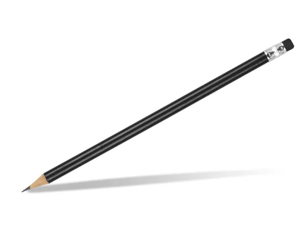 PIGMENT Wooden HB pencil with eraser Black