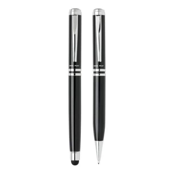  Swiss Peak executive pen set - Swiss Peak Black Silver